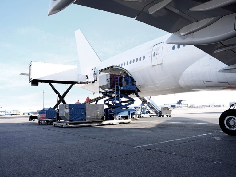 Passenger Plane being loaded